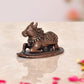 Copper Nandi Cow Statue Idol Murti On Base Decorative Item for Home | Height : 1 Inch