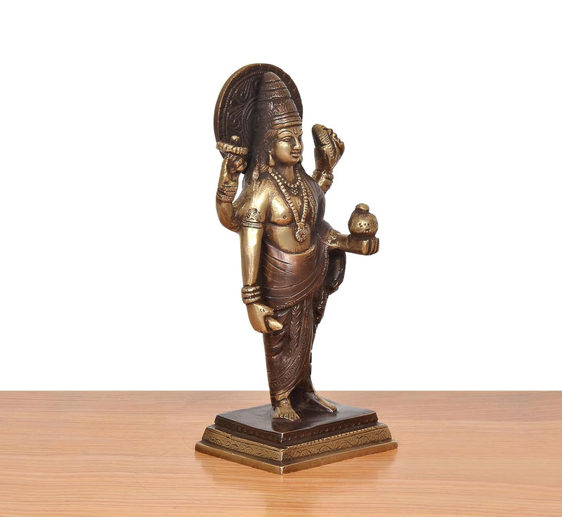 Brass Dhanvantri The Physician of God Statue (Height 8 Inch)