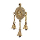 Brass Swastik Door Hanging with Bells - Traditional Home Decor | Auspicious Swastika Wall Hanging | Spiritual Decorative Bells for Prosperity and Protection (Height : 7 Inches)