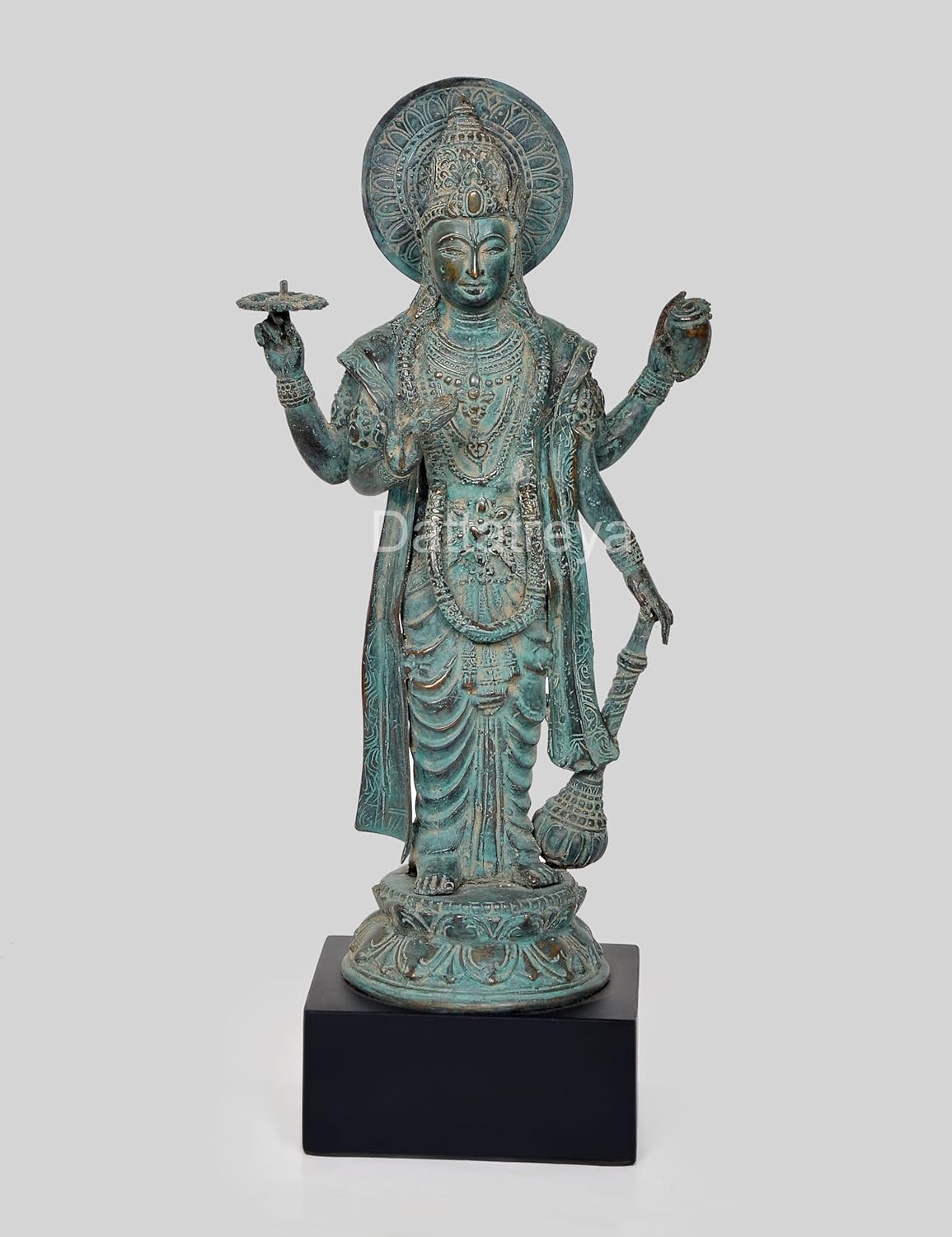 AONA Bronze Lord Vishnu Standing Idol 