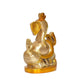 Brass Om Lord Ganesha Idol, Ganesh Sculpture for Home Temple Pooja God Ganesha Figurine (Height 4.5 Inch)