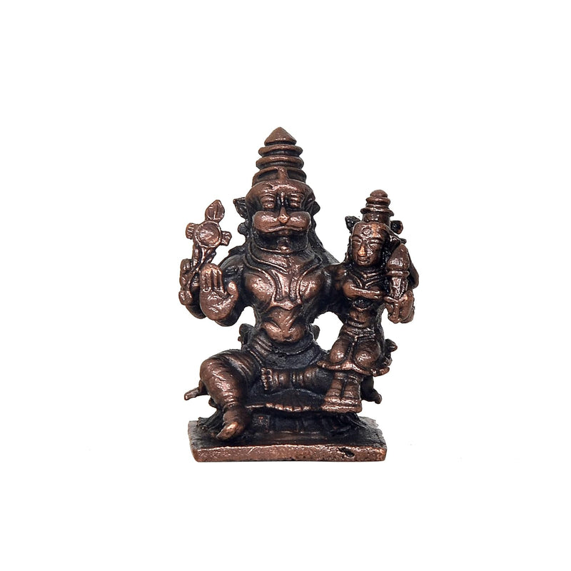 Copper God Lakshmi Narasimha Idol (Height 2 Inch)