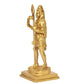 Brass Lord Shiva Standing Statue Home Temple Office Figurine Showpiece (Height 9 Inch)