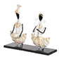 Iron Couple Musician for Table Decor Figurine Showpiece Home Decor (Height 9.5 Inch)