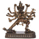 Copper Finish Buddha with 10 Hands Decorative Showpiece - 16.51 cm (Polyresin, Copper)