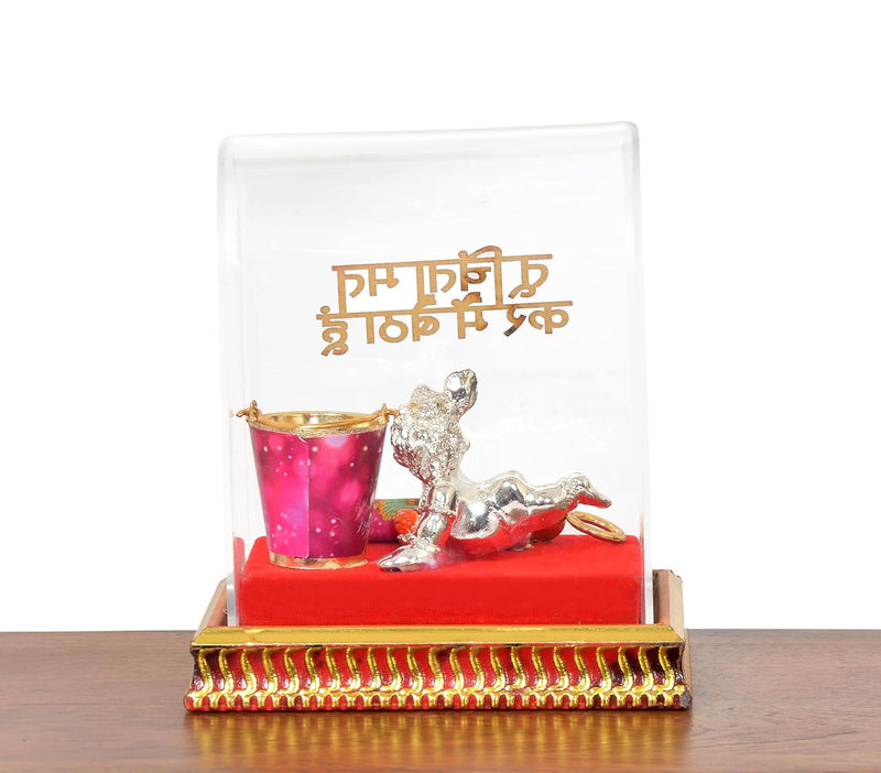 Laddu Gopal Krishna Decorated Box with Balti Pichkari (Width - 5 inches)