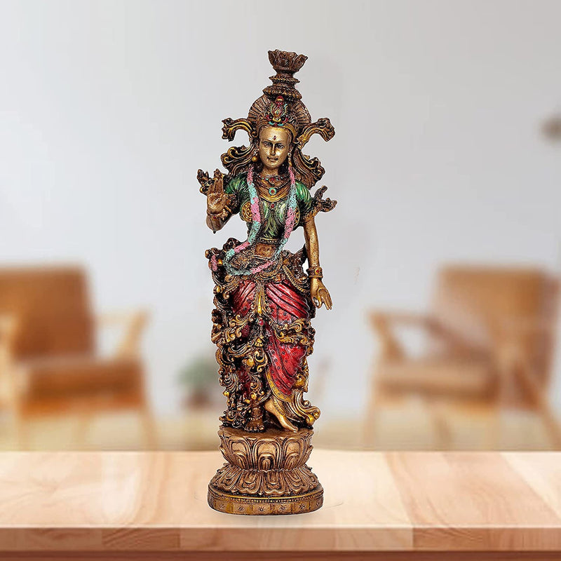 Resin Radha Statue for Home Decor for Living Room  | Height : 14 inches