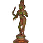 Brass Shiva and Parvati Dancing Ardhanrishvara Murti Religious Statue for Home Temple Decor (Height : 11 inch)