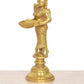 Brass Deep Lakshmi with Oil Lamp Deepam Decorative Puja Home Temple lamp Diwali Gifts Home (Height: 8 inch)