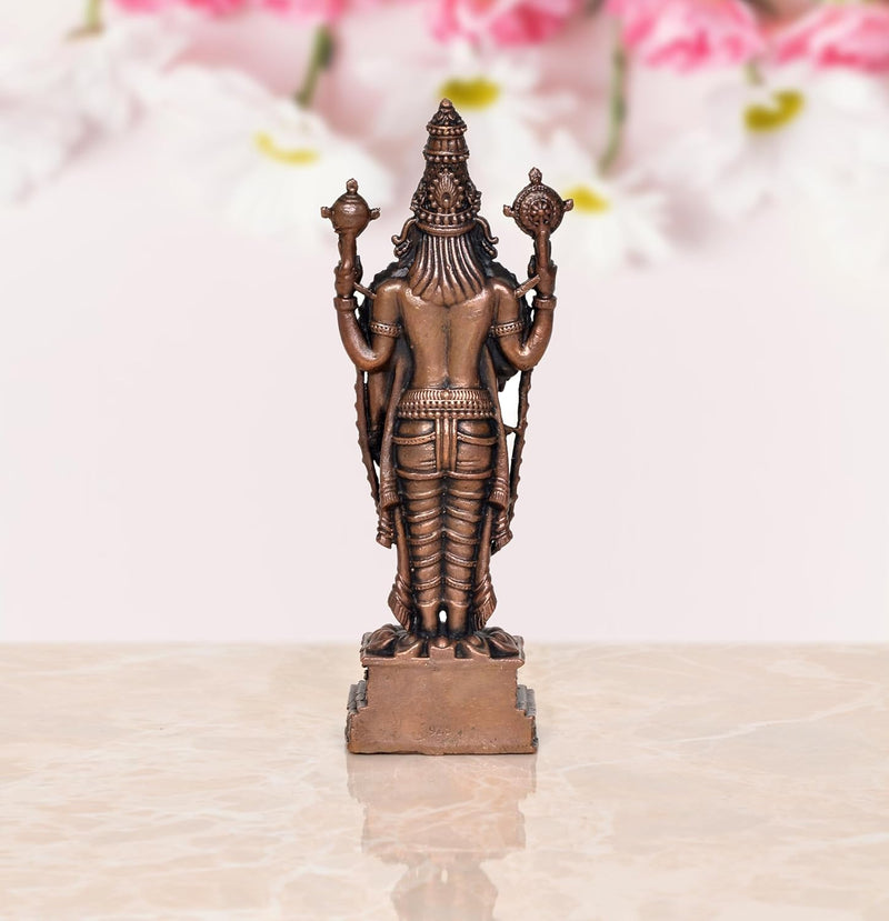 Copper Tirupati Bala ji Statue for Home, Mandir Pooja Decor Idol Color-Copper (Height: 6.5 Inch)