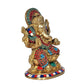 Brass Ganesha Ganesh Ganpati Idol Statue Murti for Home Office Shop, Height : 7 inch