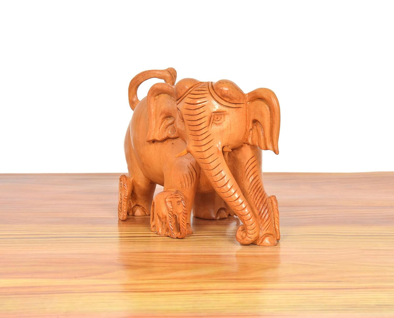 Wooden Elephant Show Piece (Height 4 Inch) (Wooden 3)