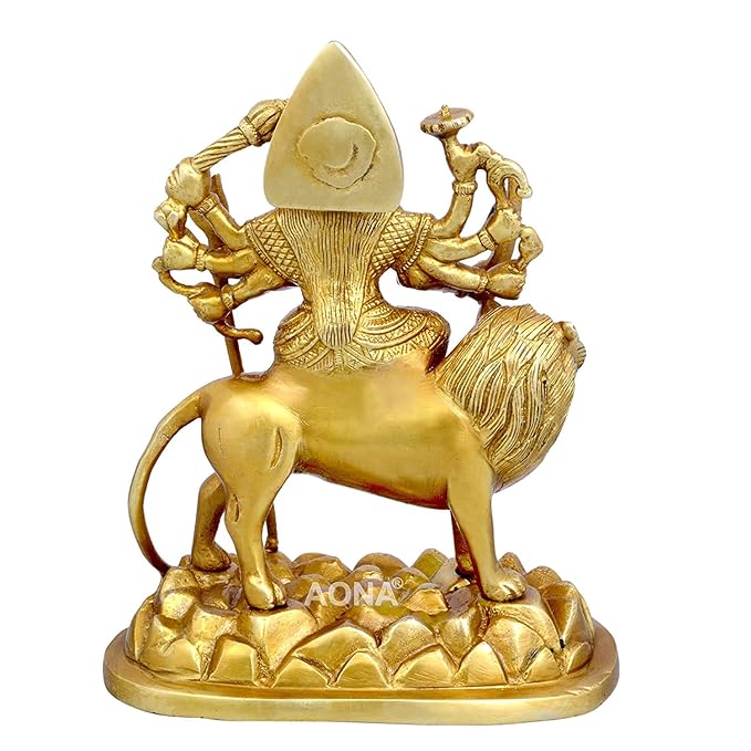 India Brass Goddess Durga Maa, Height : 9.5 inches