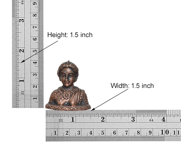 Copper Gowri Idol for Spiritual Decor (Height 1.5 Inch) Entryway Setting