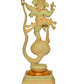 Brass Lord Ganesha Dancing on Snake Serpent Shesha Hindu Deity Idol for Puja and Gifts (Height 26 Inch)