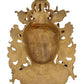 Brass India Tibetan Buddhist Wall Hanging Tara Mask (Mud Gold)