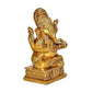 Brass Ganesha Ganesh Ganpati Idol Statue Murti for Home Office Shop, Height : 7.25 inch