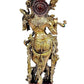 Brass Krishna Statue Idol Playing Flute for Home Decor | Height : 14 Inches (A104)