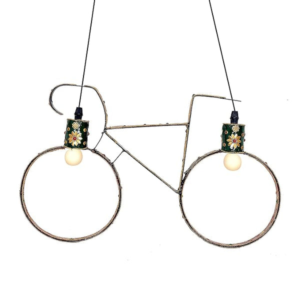 Iron Wall Lights cycle shape (Height: 16.5 inches ) Study Setting