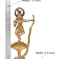 Brass Krishna Bhagwan Murti Dancing on Kaliya Naag Religious Statue for Home Temple Pooja Mandir Office Decor (Height 13 Inch)