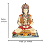 Hanuman-Statue aus Harz, Maße 8 Zoll Höhe und 6,5 Zoll Breite, sitzende Figur