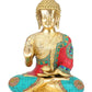 12 Inch Big Buddha Brass Statue Buddhism Life Sign Ashirwad Position Sitting Sculpture Ashirwad Feng Shui Idol Figurine Diwali Gifts Home Decor