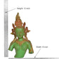 Brass Tara Devi Bust Statue -Meditation Spaces, for Home Decor and Office, or Thoughtful Spiritual Gift. (Height 13 Inch)