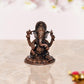 Copper Lord Ganesha Ganpati Idol Vinayak Religious Statue Copper Murti Multicolor (Height 2 Inch)