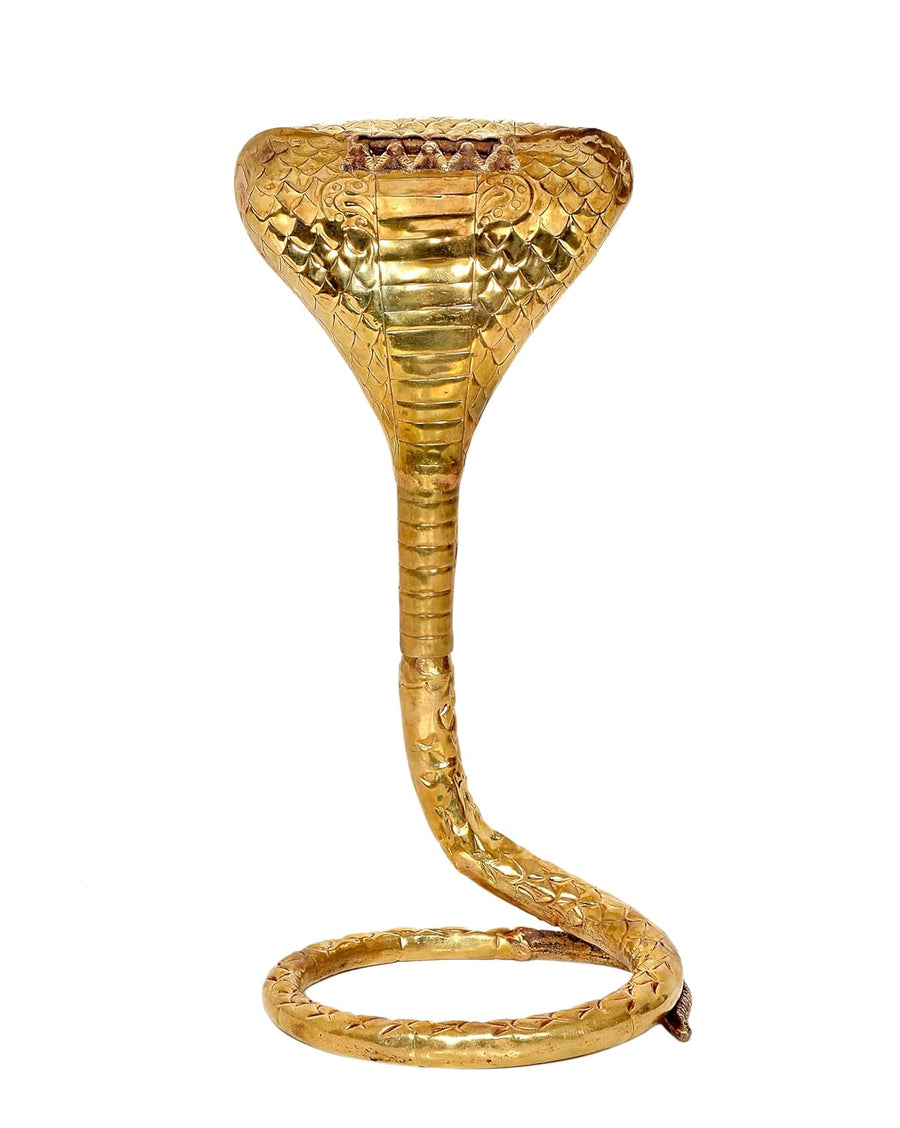 Copper Naag for Shivling for Pooja Snake Shivling Naag (Height : 14.5 Inch) Craft Detail