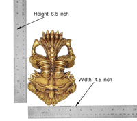 Brass Kirtimukha wall hanging, size 6.5 in height, 4.5 in width