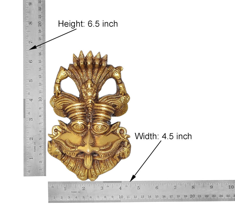 Brass Kirtimukha Wall Hanging Ward Off Evil (Height : 6.5 inch)