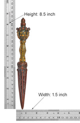 AONA furba phurpa dagger pendant size: Height 8.5 in, Width 1.5 in