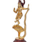 Brass Krishna Bhagwan Murti Dancing on Kaliya Naag Religious Statue for Home Temple Pooja Mandir Office Decor (Height 13 Inch)