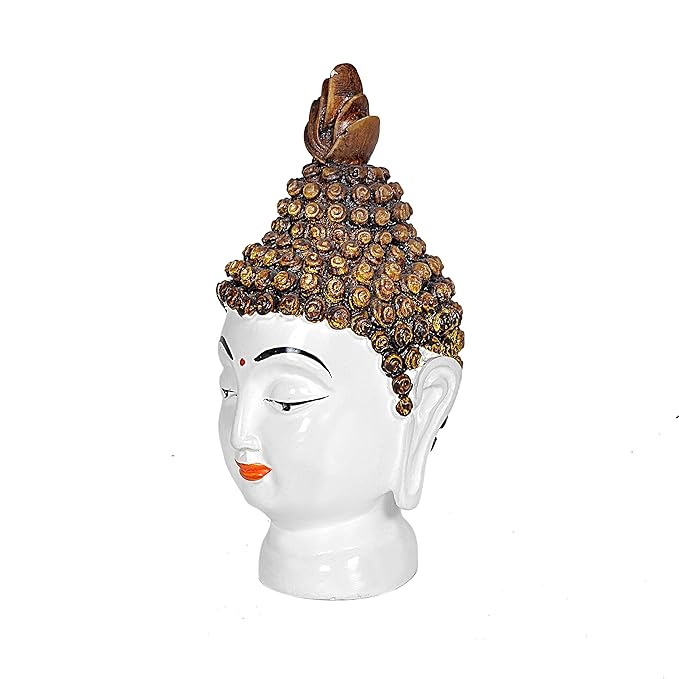 Resin Buddha Head Yoga Decor (Height: 5.5 inches)