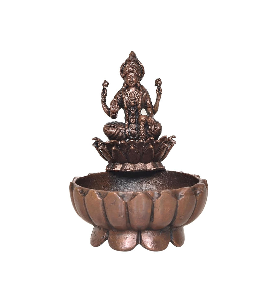 Copper Lakshmi Maa Urli Bowl for Ganga Jaal (Height 3 Inch) Craft Detail