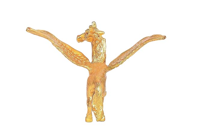 Brass Flying Angel Horse Statue Pegasus Animal Feng Shui Decorative Décor Showpiece Height 4 Inch