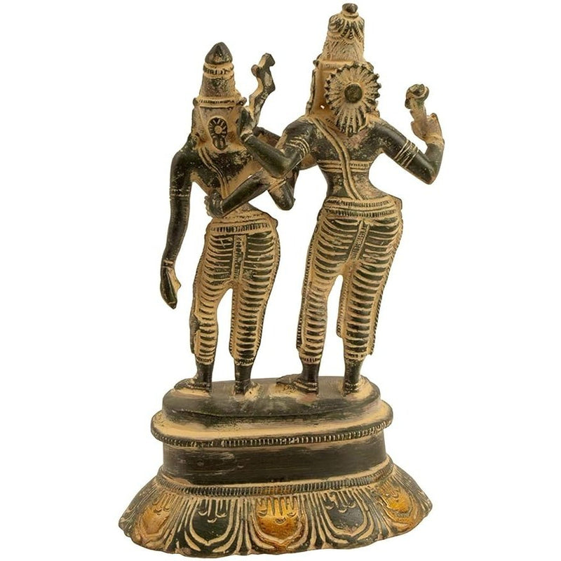 Brass Shiva-Parvati, Height: 5.5 Inch