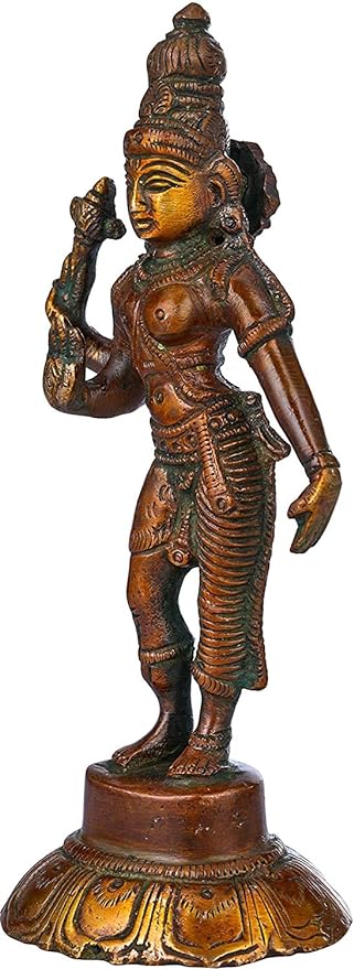 Brass Ardhanarishvara (Shiva Shakti), Height: 6 Inch Entryway Setting