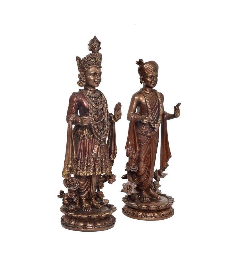 Resin Swami Narayan (Shri Shajanand Swami) and (Pujya Akshar Murti) (Height :7 Inches)