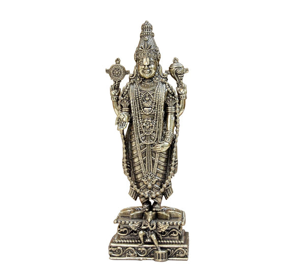 Bronze Lord Tirupati Bala Ji Idol Statue for Home Temple Office Figurine Showpiece (Height 8 Inch)