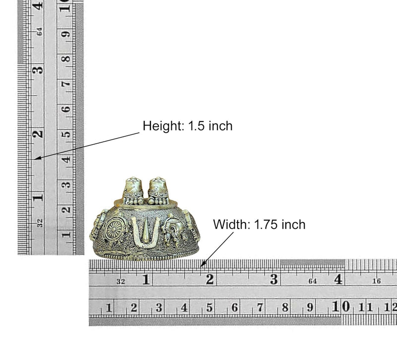 Bronze Lord Tirupati Bala Ji Charan Paduka  (Height 3.5 cm)