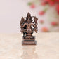 Copper Lakshmi Narasimha Statue for Home Temple Office Mandir, (Height: 3 Inch)