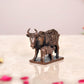 Copper Cow with Calf Pooja Mandir Home Decor (Height 2 Inch)