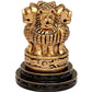 Wooden Ashoka Stambh Emblem India Ashok Chakra Pillar Memento Sculpture Home Office Desk Artwork Showpiece | Height : 3 inch