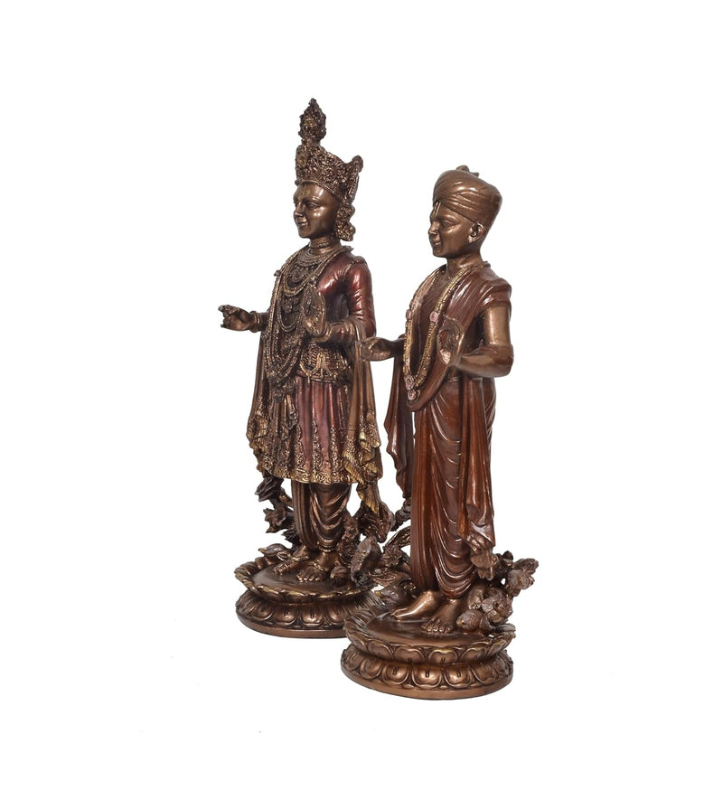 Resin Swami Narayan (Shri Shajanand Swami) and (Pujya Akshar Murti) (Height :7 Inches)