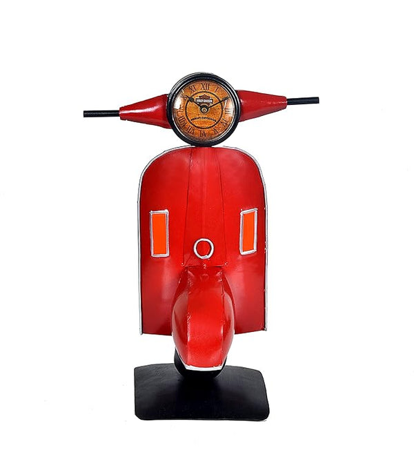 Iron Red Scooter Collectible Table Topper (Height: 14 Inches) Entryway Setting