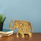 Brass Elephant Figurine - Decorative Statue for Home Decor, Feng Shui, and Good Luck (Height 4 Inch)