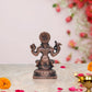 Copper Shri Sharada Devi Statue for Home, Mandir Pooja Decor Idol (Height: 2 Inch)