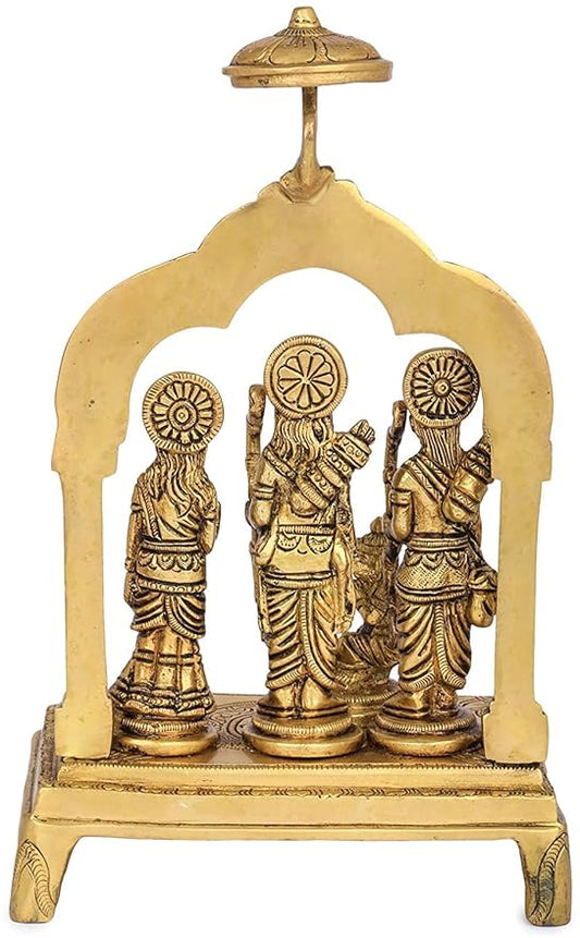 Brass Ram Darbar Statue Idol Ram Darbar Height 9.5 Inch