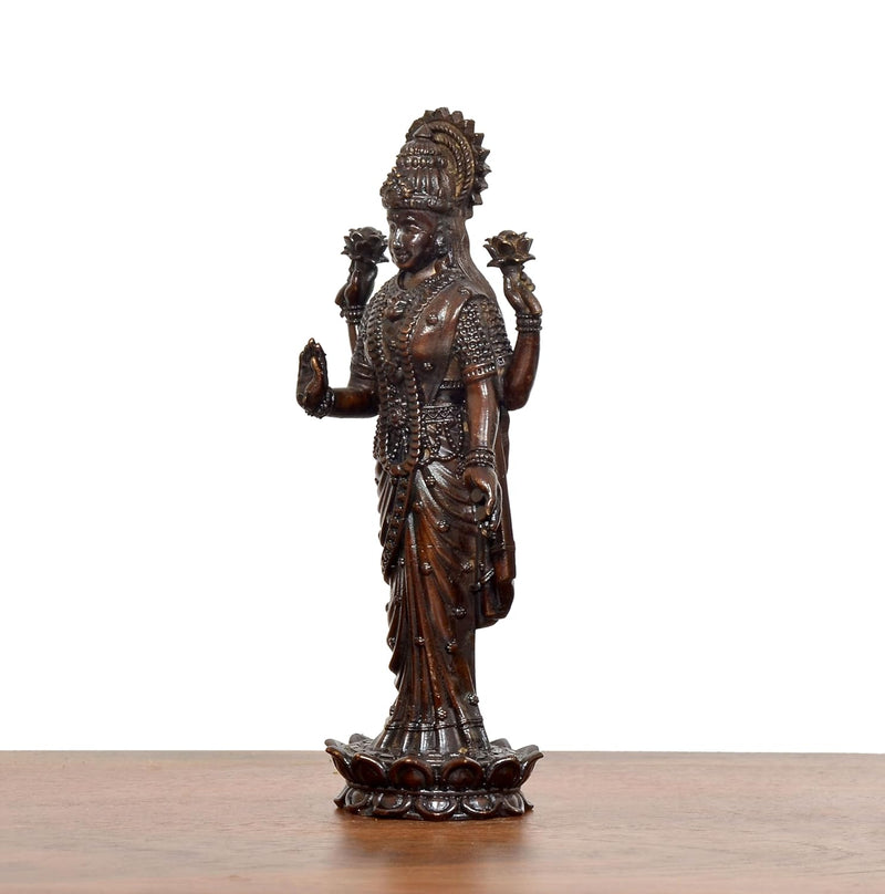 Bronze Lakshmi Standing Idol (Height: 5 Inch)